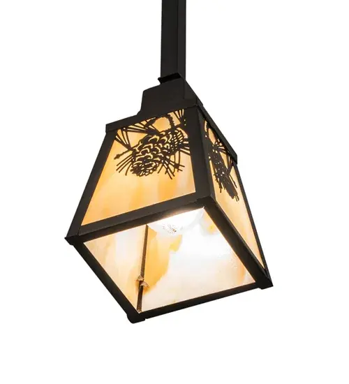 5.5" Square Winter Pine Mini Pendant - Image 6