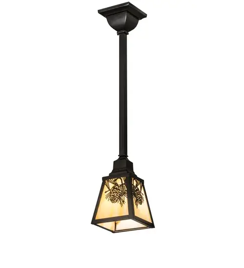 5.5" Square Winter Pine Mini Pendant - Image 8