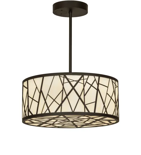 Inspired by a new Modernism. This eye-catching; abstract expressionist design integrates mosaic patterns with abstract figures in a rich Oil Rubbed Bronze hue on a Creme Carrare Idalight diffuser. The Cilindro Rich Pendant is included in our American-made; American designed handcrafted Abstract Lighting Collection. Manufactured in Yorkville; New York. UL and cUL listed for dry and damp locations.