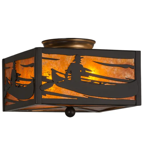 10" Square Canoe At Lake Flushmount
