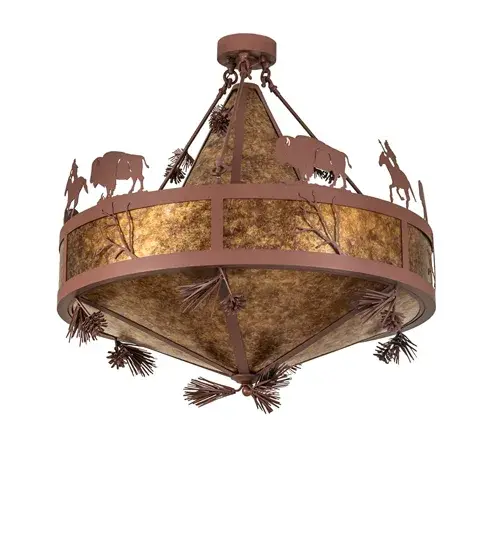 The Meyda Tiffany - High Plains Rider And The Herd by Meyda Lighting - Image 3