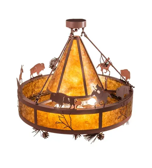 The Meyda Tiffany - High Plains Rider And The Herd by Meyda Lighting - Image 4