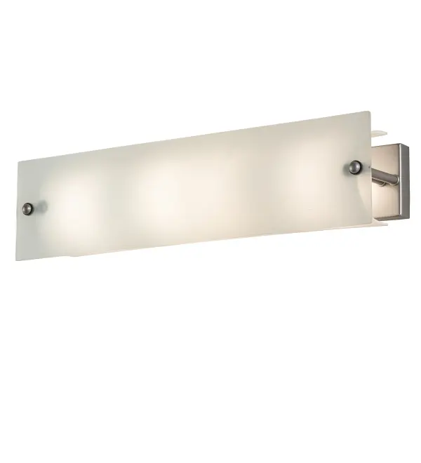 Invite architectural lighting into your home with our Quadrato Vanity Light. The flat Frosted Seeded Glass diffuser protrudes in front of a curved Statuario Idalight lens. The luminaire is complemented with a Nickel powder coat finish. Ideal for illuminating fine baths as a handsome vanity light or lighting corridors and other rooms as a stunning wall sconce. Domestically Produced in the USA in our 180;000 sq ft manufacturing facility at our Yorkville; NY manufacturing facility. Customize shade colors; metal finishes and fixture sizes. UL and cUL listed for dry and damp locations.