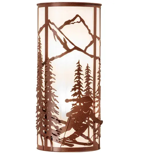 8" Wide Alpine Wall Sconce - Image 5