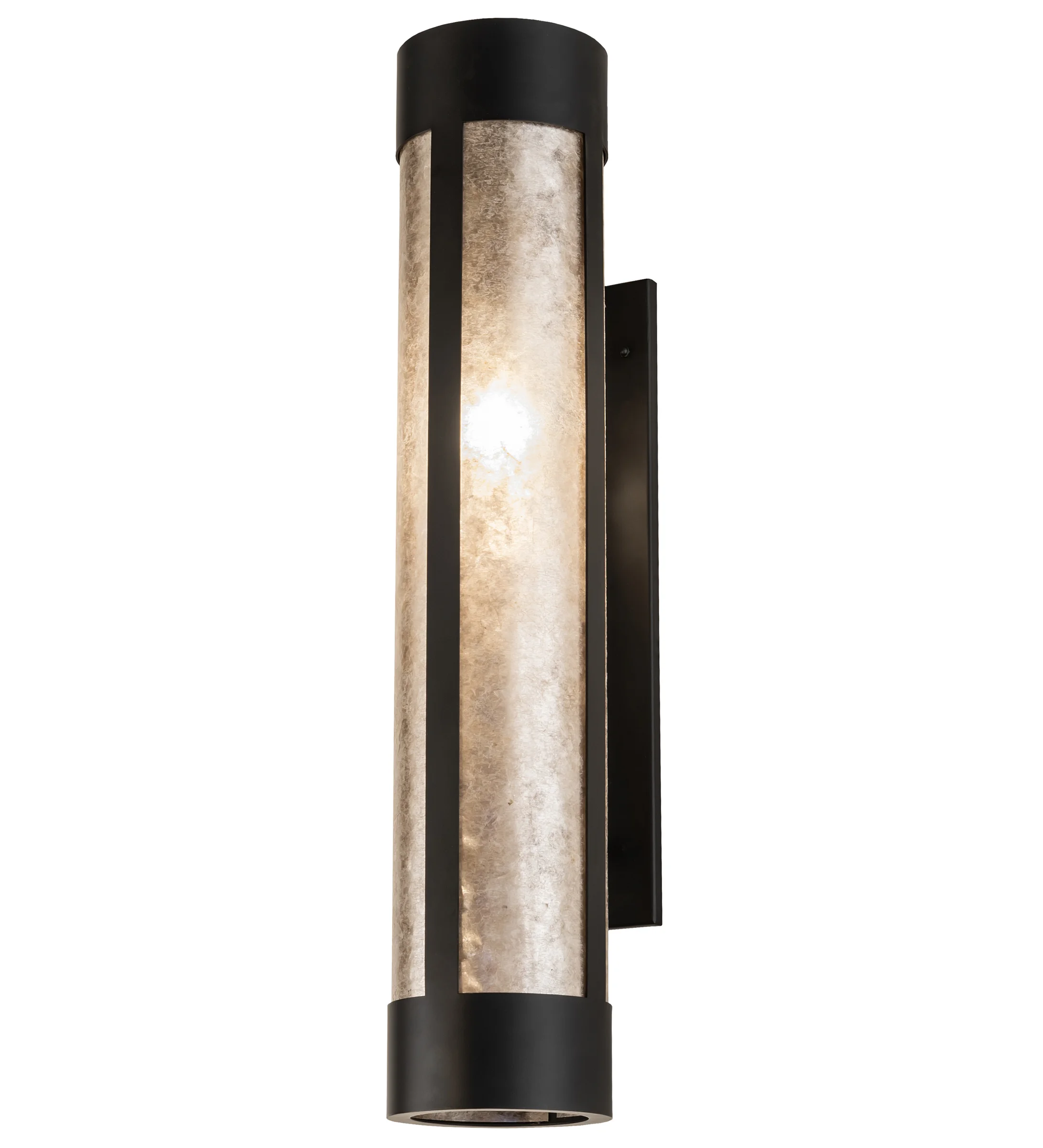 Cartier One Light Wall Sconce in Silver Mica
