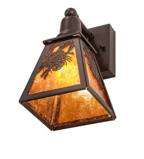 6" Wide Winter Pine Wall Sconce - Image 6