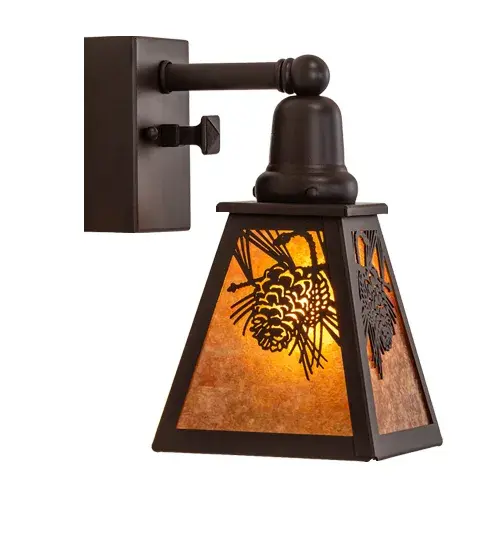 6" Wide Winter Pine Wall Sconce - Image 7