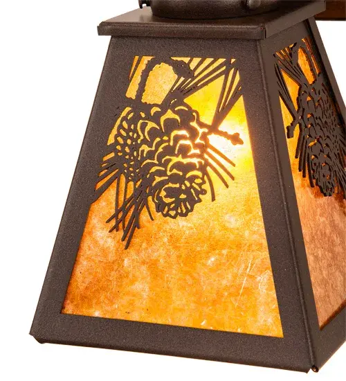 6" Wide Winter Pine Wall Sconce - Image 9