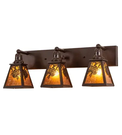 28" Wide Winter Pine 3 Light Vanity Light - Image 2