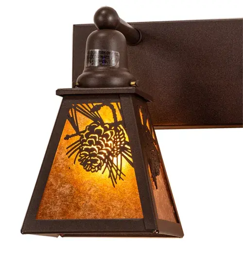 28" Wide Winter Pine 3 Light Vanity Light - Image 9