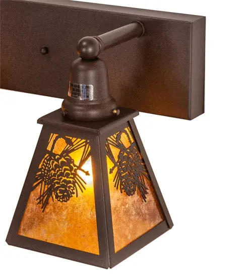 28" Wide Winter Pine 3 Light Vanity Light - Image 10