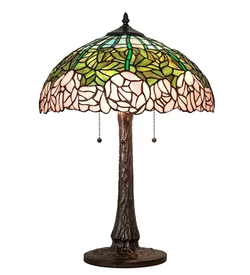 22" High Tiffany Cabbage Rose Table Lamp - Image 2