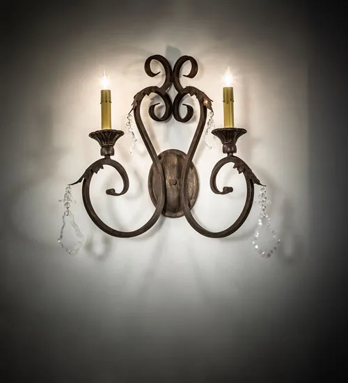 19" Wide Josephine 2 Light Wall Sconce