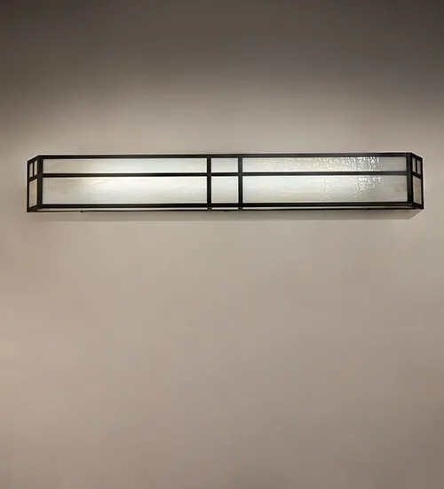 Double Bar Mission One Light Wall Sconce in Brass
