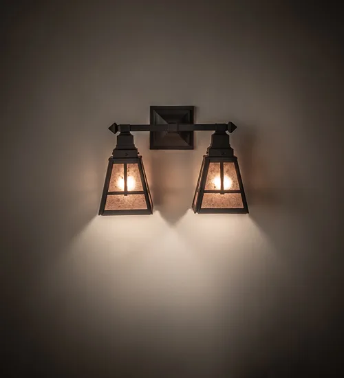 17" Wide "T" Mission 2 Light Vanity Light