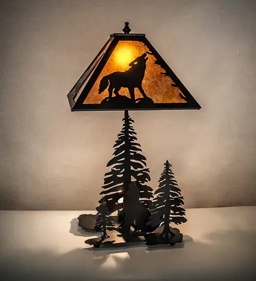 The Wolf at Dawn by Meyda Lighting - Image 1