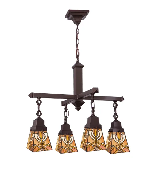 26"W Glasgow Bungalow 4 LT Chandelier