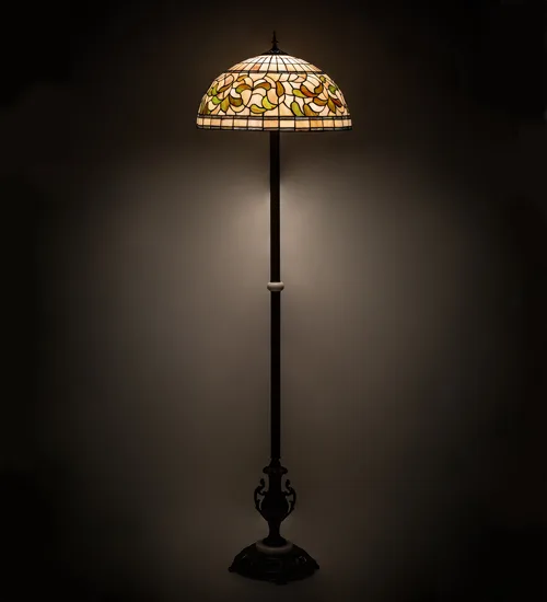 71" High Tiffany Turning Leaf Floor Lamp