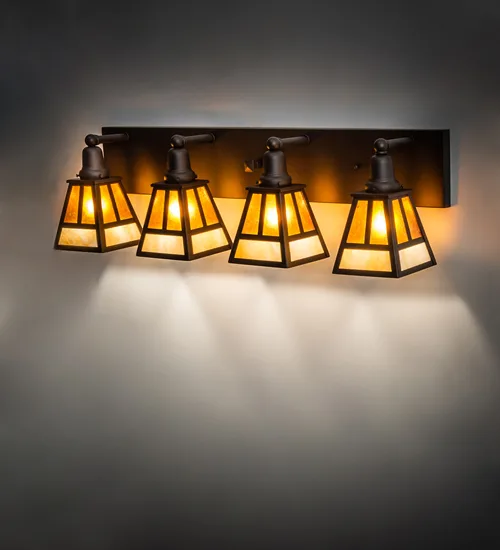 36" Wide "T" Mission 4 Light Vanity Light