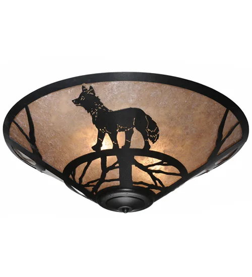 22" Wide Fox on the Loose Flushmount