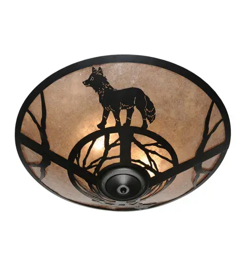 22" Wide Fox on the Loose Flushmount - Image 5