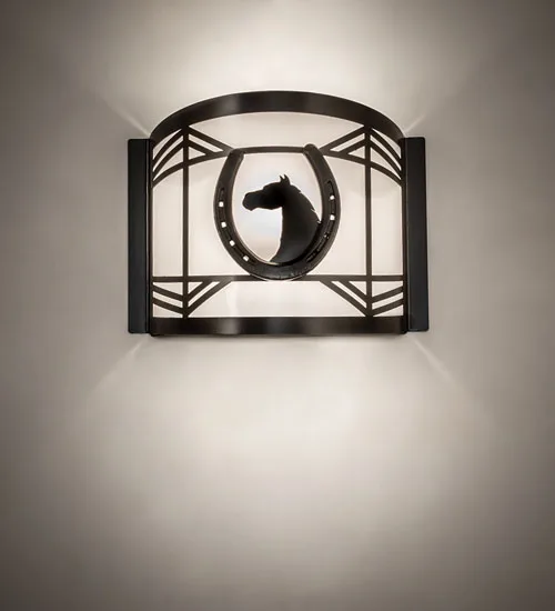 12" Wide Horseshoe Wall Sconce
