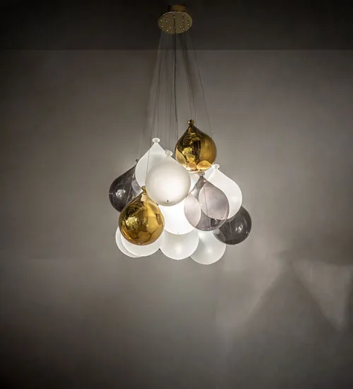 36" Wide Balloon Glass Pendant