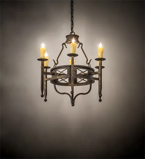 24" Wide Jasmine 6 Light Chandelier