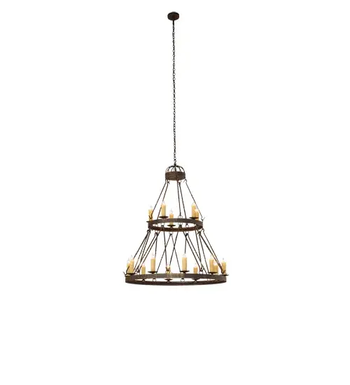 48" Wide Lakeshore 15 Light Two Tier Chandelier - Image 11
