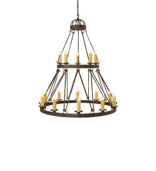 48" Wide Lakeshore 15 Light Two Tier Chandelier - Image 5