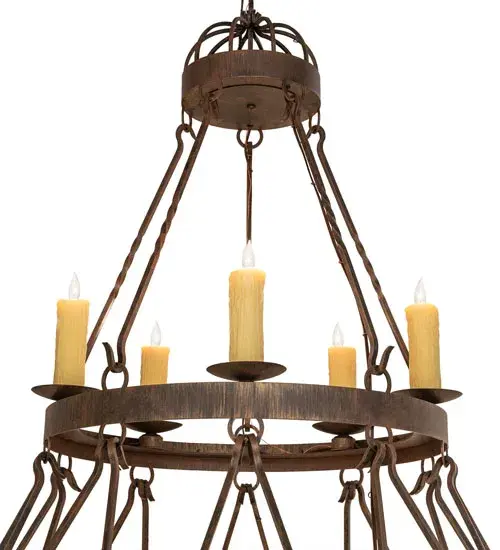 48" Wide Lakeshore 15 Light Two Tier Chandelier - Image 7