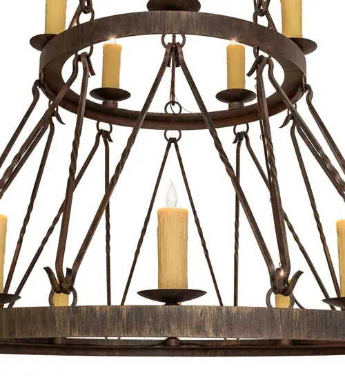 48" Wide Lakeshore 15 Light Two Tier Chandelier - Image 8