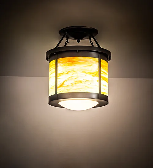 20" Wide Arts & Crafts Semi-Flushmount