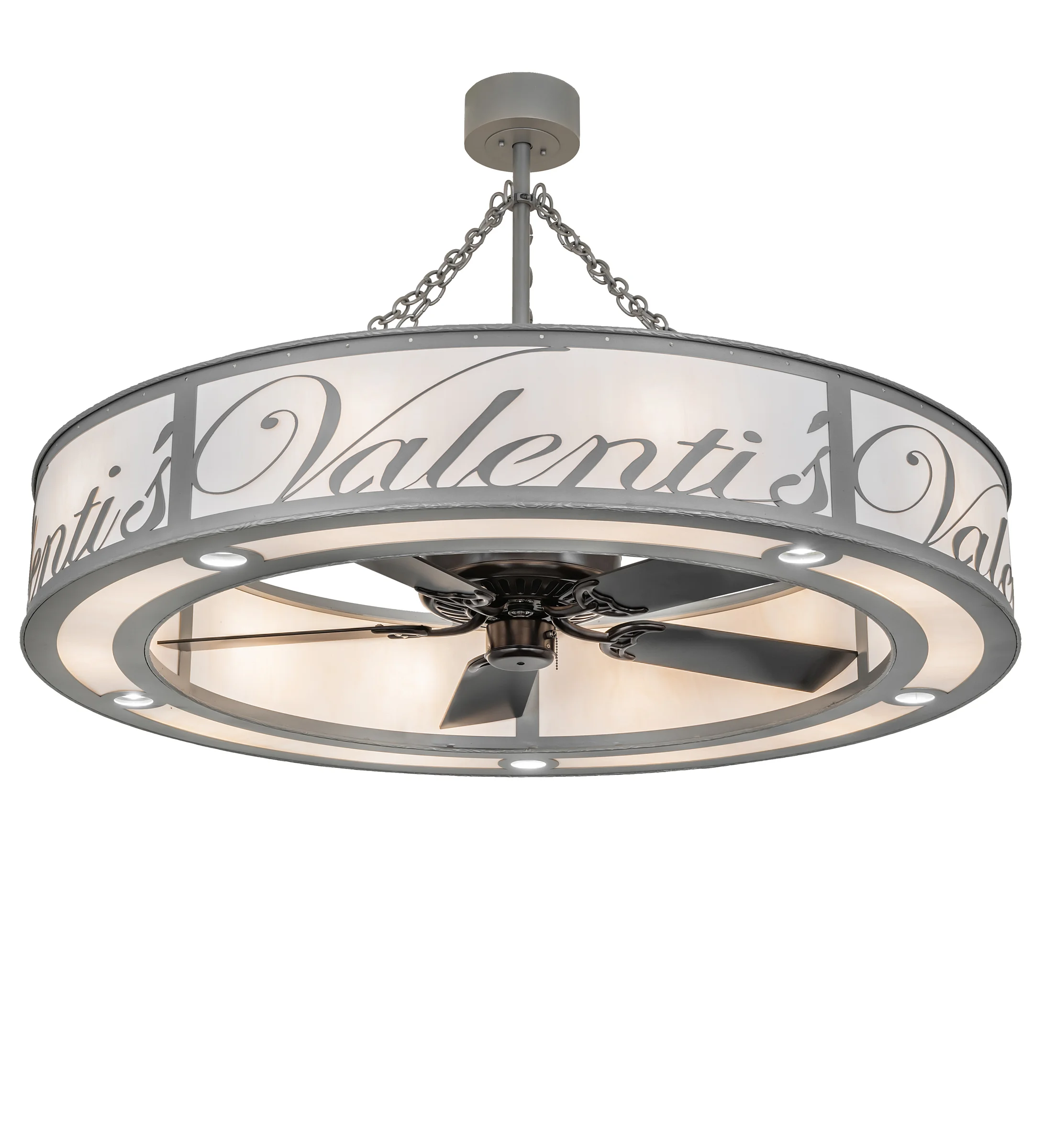 Personalized 15 Light Chandel-Air in Nickel Silver