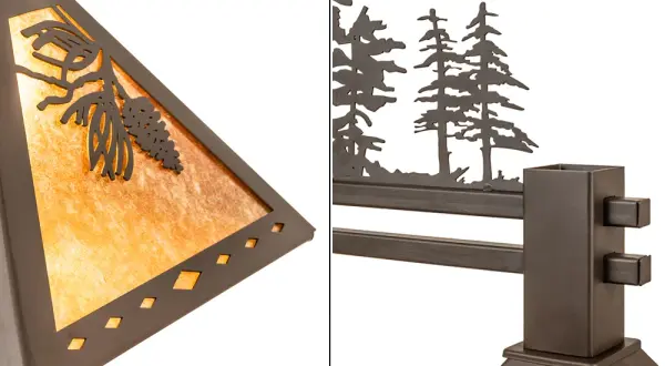 45" Long Winter Pine Tall Pines 3 Light Island Pendant - Image 9