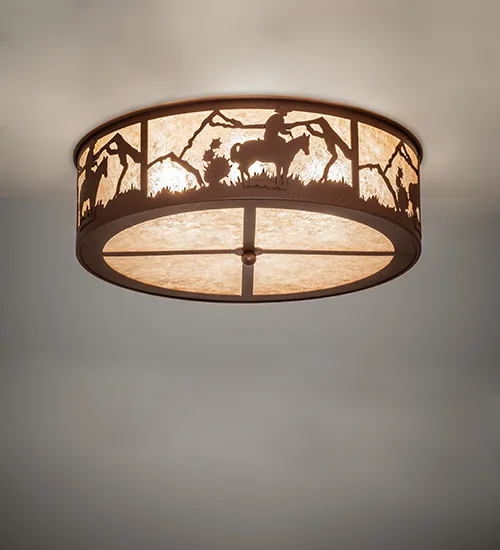 22" Wide Cowboy Flushmount