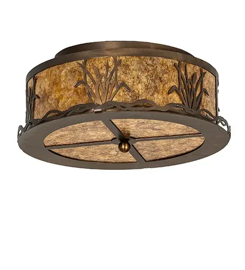 16" Wide Reeds & Cattails Flushmount - Image 3