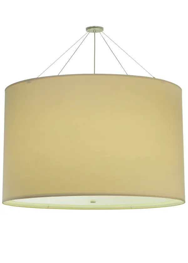 Designed with a stunning, round profile that fits into fine homes, hotels and other commercial and hospitality locations. This pendant defines a distinctive sophisticated aesthetic. The Cream Textrene shade is complemented with hardware featured in a Nickel powder coat finish and enhanced with a Statuario Idalight bottom diffuser. The overall height ranges from 33 to 128 inches as the stem length can be easily adjusted in the field to accommodate your specific lighting application needs. Custom crafted in our 180,000 square foot manufacturing facility in Yorkville, NY. UL and cUL listed for dry and damp locations however we do not recommend installing it in spaces that experience a large amount of moisture due to the fabric shade. Collection: Cilindro Finish: Nickel Powder Coat Glass: Cream Textrene & Statuario Idalight Width: 48.00" Height: 33.00" Length: 48.00" Weight: 20.00 lb Number of Bulbs: 8 Maximum Wattage: 60.00 W Bulb Type: A19 Bulb Base: E26 Material: Steel Country of Origin: USA Safety Rating: Damp