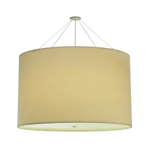 Designed with a stunning, round profile that fits into fine homes, hotels and other commercial and hospitality locations. This pendant defines a distinctive sophisticated aesthetic. The Cream Textrene shade is complemented with hardware featured in a Nickel powder coat finish and enhanced with a Statuario Idalight bottom diffuser. The overall height ranges from 33 to 128 inches as the stem length can be easily adjusted in the field to accommodate your specific lighting application needs. Custom crafted in our 180,000 square foot manufacturing facility in Yorkville, NY. UL and cUL listed for dry and damp locations however we do not recommend installing it in spaces that experience a large amount of moisture due to the fabric shade. Collection: Cilindro Finish: Nickel Powder Coat Glass: Cream Textrene & Statuario Idalight Width: 48.00" Height: 33.00" Length: 48.00" Weight: 20.00 lb Number of Bulbs: 8 Maximum Wattage: 60.00 W Bulb Type: A19 Bulb Base: E26 Material: Steel Country of Origin: USA Safety Rating: Damp - alternate view