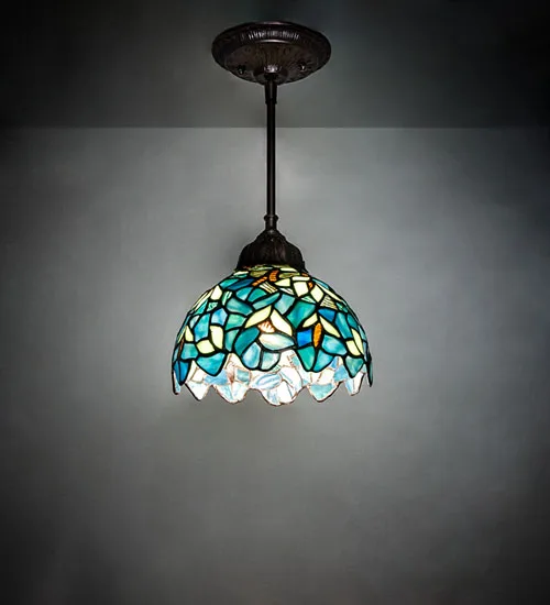 8" Wide Nightfall Wisteria Mini Pendant