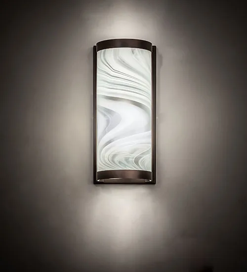 5" Wide Blanco Swirl Wall Sconce