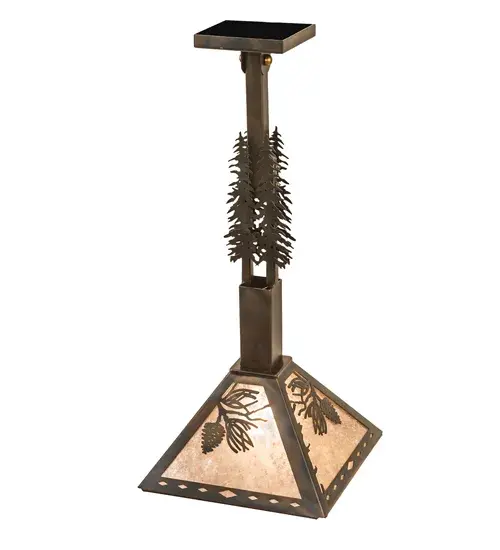 12" Square Winter Pine Tall Pines Pendant - Image 4