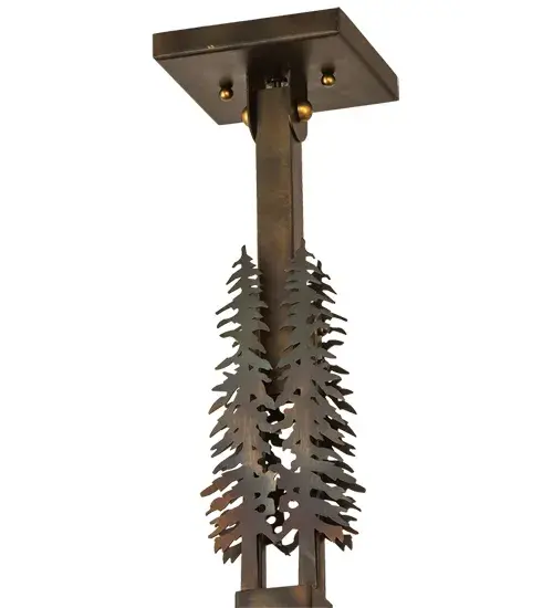 12" Square Winter Pine Tall Pines Pendant - Image 9