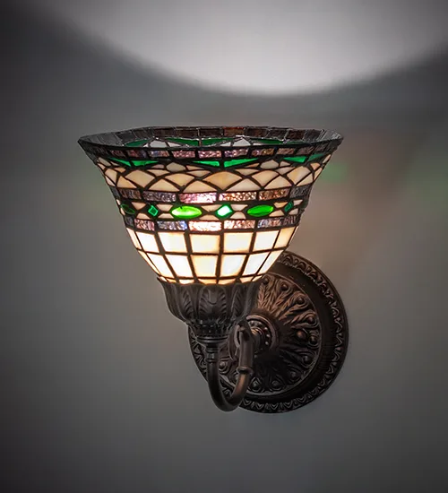 8" Wide Tiffany Roman Wall Sconce