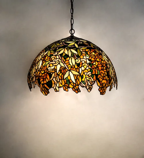 22" Wide Tiffany Laburnum Jadestone Pendant