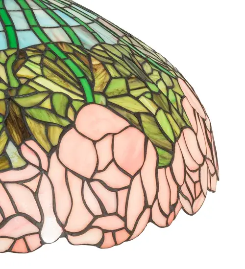 22" Wide Tiffany Cabbage Rose Pendant - Image 7