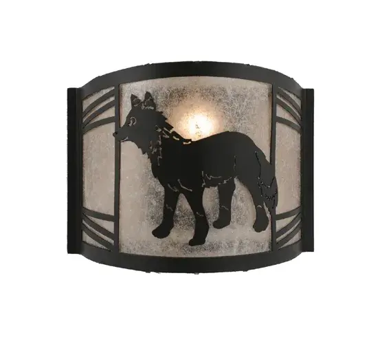 12" Wide Fox on the Loose Left Wall Sconce - Image 1