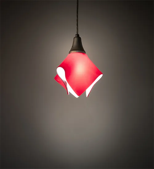 8" Wide Handkerchief Red Mini Pendant