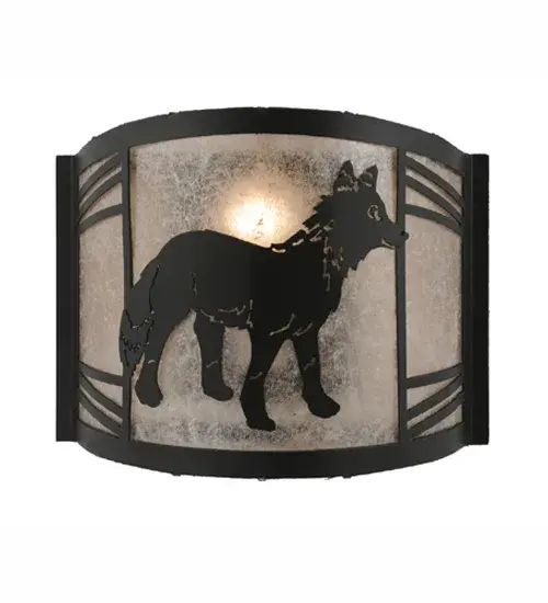 12" Wide Fox on the Loose Right Wall Sconce - Image 2
