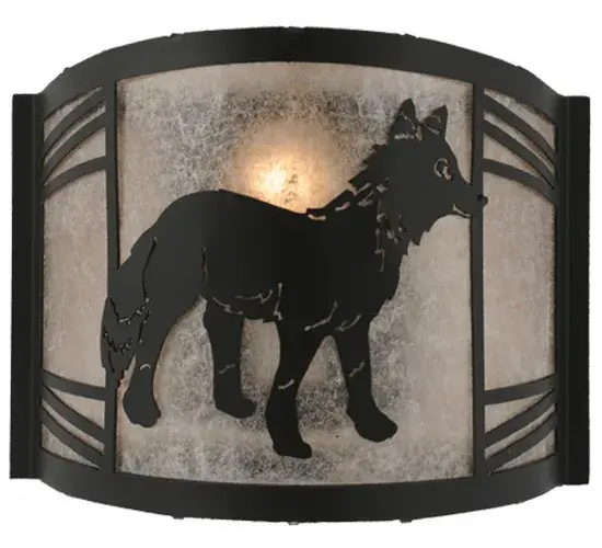 12" Wide Fox on the Loose Right Wall Sconce - Image 4